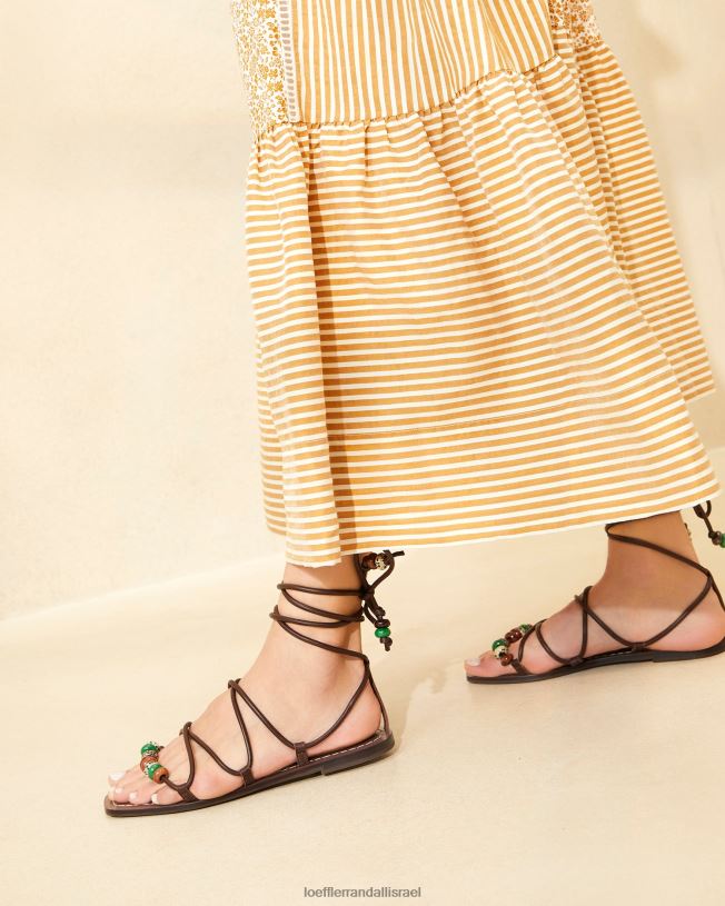 il Loeffler Randall נשים סנדל שרוכים בקשר קולין שוקולד 62DD134 נעליים