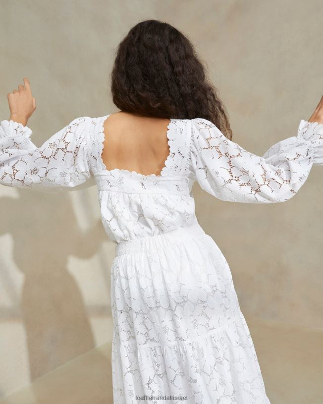 il Loeffler Randall נשים חולצת צווארון מרובע קרם ליליבט שֶׁנהָב 62DD198 בגדים