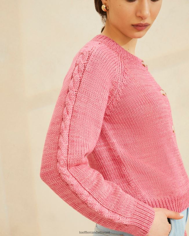 il Loeffler Randall נשים קרדיגן שרוול כבלים לינדי וָרוֹד 62DD255 בגדים