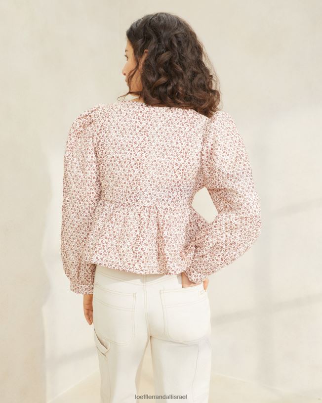 il Loeffler Randall נשים מעיל דונה קשירה פרחוני קרם/ענבר 62DD262 בגדים