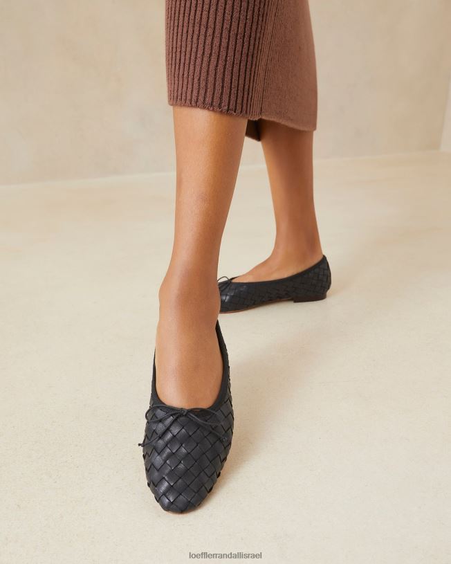 il Loeffler Randall נשים לנדרי ארוג בלט שטוח שָׁחוֹר 62DD306 נעליים