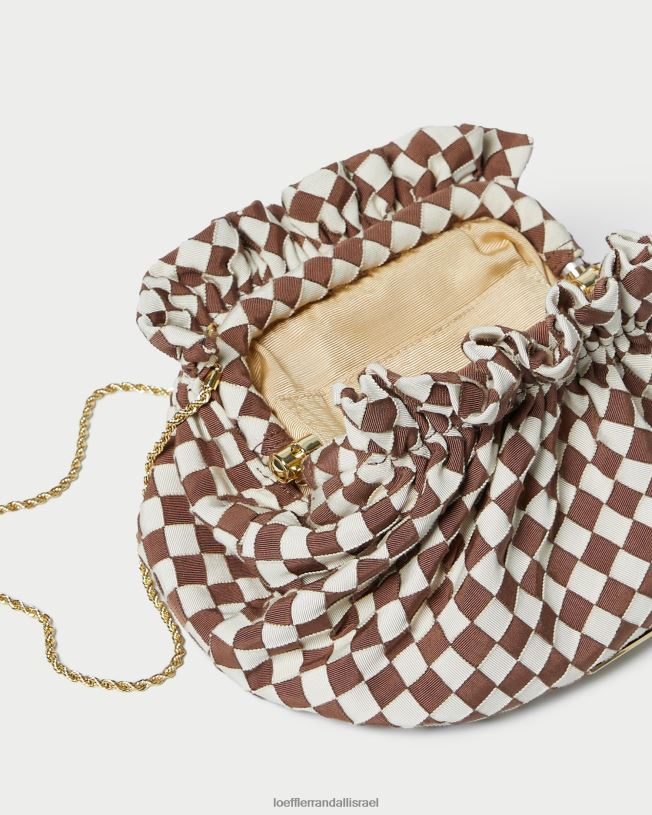il Loeffler Randall נשים וילה מיני פאוץ' חום/שמנת 62DD383 תיקים