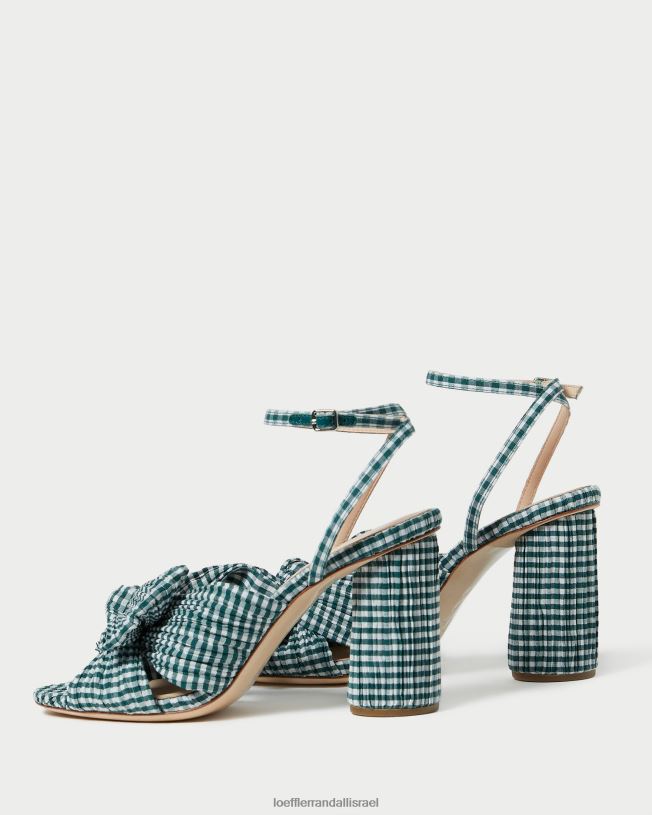 il Loeffler Randall נשים עקב קשת קמליה מיני ג'ינגהם ירוק 62DD96 נעליים