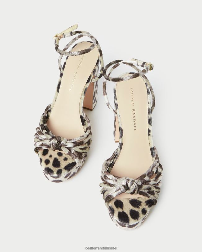 il Loeffler Randall נשים סנדל פלטפורמת קשר rivka נָמֵר 62DD98 נעליים