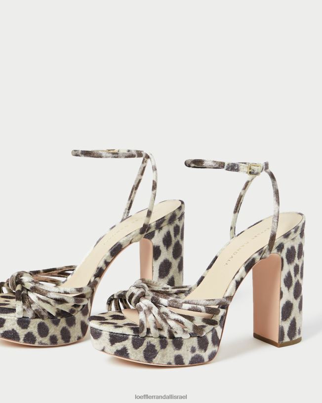 il Loeffler Randall נשים סנדל פלטפורמת קשר rivka נָמֵר 62DD98 נעליים