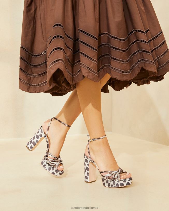 il Loeffler Randall נשים סנדל פלטפורמת קשר rivka נָמֵר 62DD98 נעליים