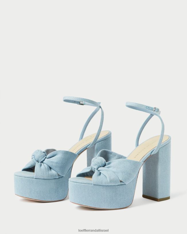 il Loeffler Randall נשים פלטפורמת קשר roz ג'ינס בהיר 62DD84 נעליים
